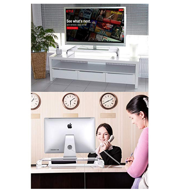 Buy Acrylic Monitor Stand Riser For Home Office Internet Caf Plexiglass ...