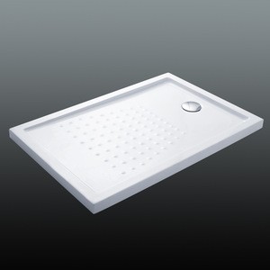 Acrylic Surface Fiberglass Capped Anti Slip Rectangle Bathroom Deep Shower Tray