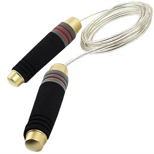 Adjustable Wire Jump Rope with Bearing Comfortable Foam Handle for Workout and Fitness Training