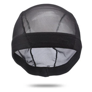 AliLeader Transparent Black Mesh Weaving Dome Caps For Making Wigs