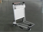 Aluminium airport baggage trolley cart with hand brake