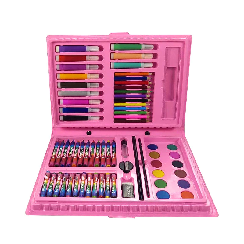 Amazon hot 68pcs pieces color professional kids art pencils set