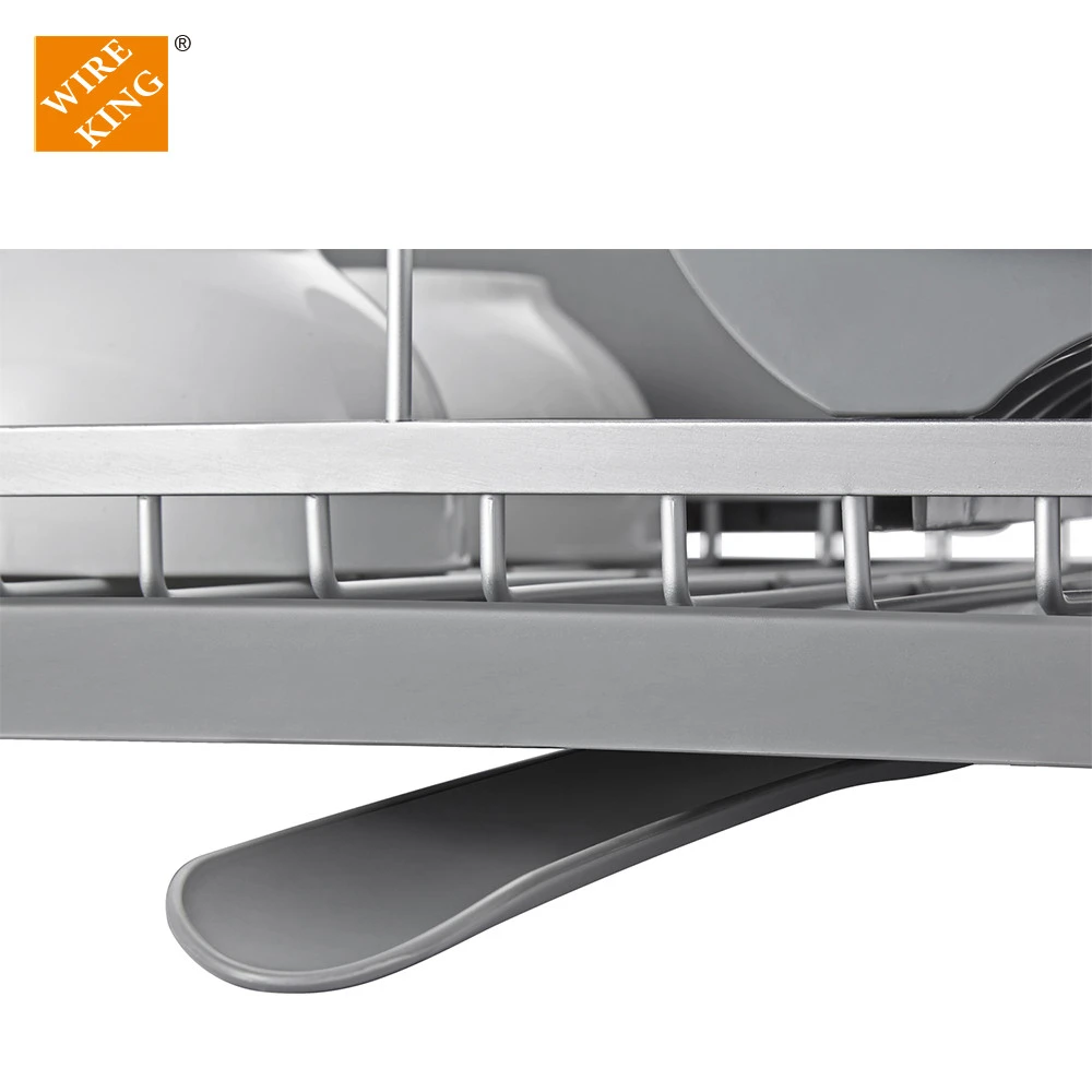 Amazon lazada hot aluminum dish rack cabinet plate bowl rack organizer dish dryer drying drainer kitchen drainage rack shelf