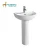 Import Amazon top seller natural modern white shiny bathroom oval ceramic pedestal wash basin from China