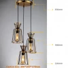 American country style vintage indoor lighting lamps antique black chandelier pendant light for bedroom hotel