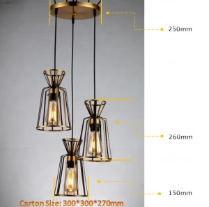 American country style vintage indoor lighting lamps antique black chandelier pendant light for bedroom hotel