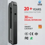 Anti-theft waterproof Intelligent WiFi App Smart Lock Face Recognition Automatic Intercom Real-time Camera Smart Door Lock