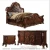Import Antique Bedroom Set Furniture Solid Teak Wood French Bedroom Set Furniture Handcrafted Luxury Bed Set from India