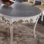 Import antique italian furniture - all silver foil baroque hand carved dining table from China