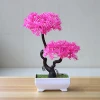 Artificial flower bonsai plastic artificial plant artificial rose tree for home office decor