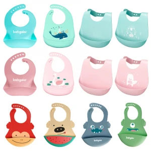 Attractive Price New Type Multicolor Silicon Babies Bibs Wholesale