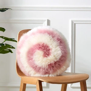 Australian wool pillow sofa cushion with core office nap pillow plush cushion girl heart powder cushion