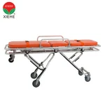 Automatic loading wheel stretcher in hospital for ambulance