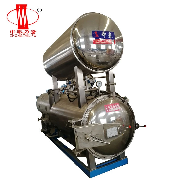 automatic water bathing type retort machine / food autoclave sterilizer for meat / milk / vegetable / fruit pouch / cans