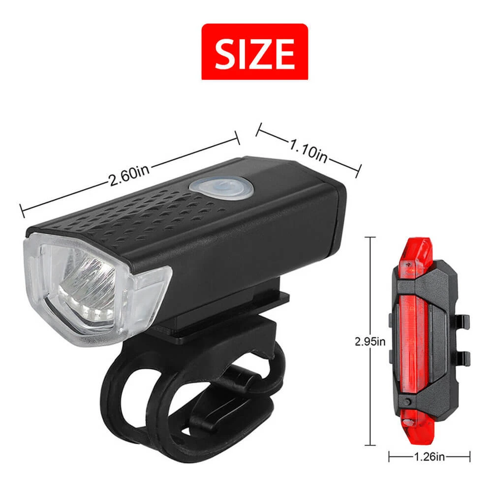 Baiyuheng camping usb Rechargeable Ipx5 Led Waterpoof Super Bright bike accessories bicycle tail front light set