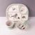 Import bamboo fiber kids dinnerware set with  plate cup bowl cutlery from China