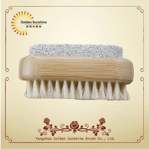 bamboo pumice stone nail brush ,hand washing nail brush wholesale, brush nail