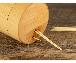 Bamboo toothpick container hotel restaurant toothpick can household bamboo handicraft sample toothpick box