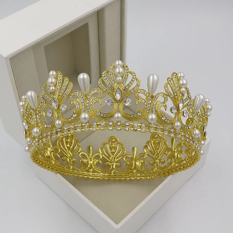 Baroque Luxury Rhinestone Headband Accessories Princess Wedding Headpiece Pageant Beauty Crown Tiara