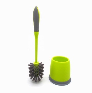 Bathroom accessories sets with toilet brush,hygenic disposable plastic TPR toilet brush set,silicone toilet brush holder