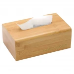 Bathroom Bamboo Water Resistant Wooden Facial Tissue Box