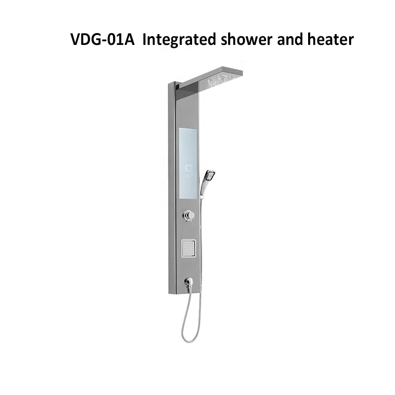 Bathroom Shower Gift Sets Instant Water Heater Wall Mounted Shower Column Multi-functions SPA from TOP, BACK, Flexible handbar