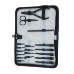 Beauty Hot Sale Pliers Pulling Needle Loop Tools Black Matte Color for Micro Rings Links Beads Hair Extension Kit Set
