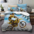 Import Bedding Motorcycle Racing Printed Bedding (No Comforter and Sheet) Set for Kids Teen Boys-Duvet Cover+2 Pillow Shams from China