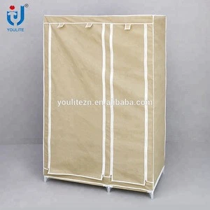 Bedroom folding portable fabric cloth wardrobe