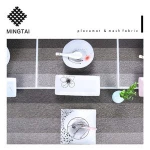 Best price customized color available wholesale fancy beautiful vinyl woven decor runners heat resistant pvc table runner