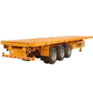 Best Selling 2 Axles 40FT Flatbed Container Semi Trailer for Sale