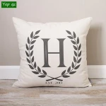 Best selling China factory supply 100%cotton off white color pillow case decoration personalized wholesale cushion covers