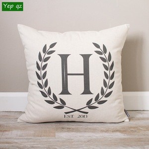 Best selling China factory supply 100%cotton off white color pillow case decoration personalized wholesale cushion covers