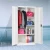 Best selling durable white steel 2 door bedroom wardrobe designs / dressing cupboard /steel almirah