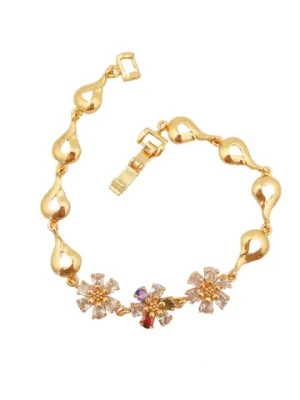 Best selling gold plated new womens zircon brass copper bracelets fashion diamond bracelets