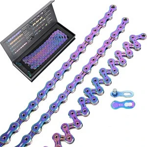 Bicycle Chain SUMC 116 Links SX10SL Chains Mountain MTB 10 20 30 Speed Chain missinglink for M6000 M610 M780 Rainbow colors