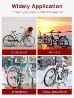 Bike Cover Outdoor Waterproof Bicycle Covers Rain Sun UV Dust Wind Proof with Lock Hole for Mountain Road Electric Bike