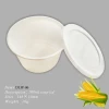 Biodegradable Cornstarch Disposable Hot Soup Bowl for Takeaway Food Container