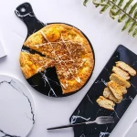 Black And White Marble design cheese cutting  board ceramic for home decoration