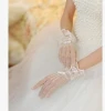 Black Lace Fishnet Wedding Bridal Gloves Lace Gloves Fingered Gloves For Party Wedding Dress Prom Evening