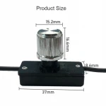 Brass Light Dimmer Lamp Rotary Switch LO-HI-OFF 120V 500W Adjustable Light Dimmer Knob Switch