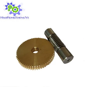 Brass worm gear and stainless steel worm shaft