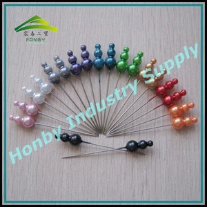 Bridal Hair Accessories 60mm Glossy Assorted Colors Plastic Gourd Head Decoration Hair Sticks