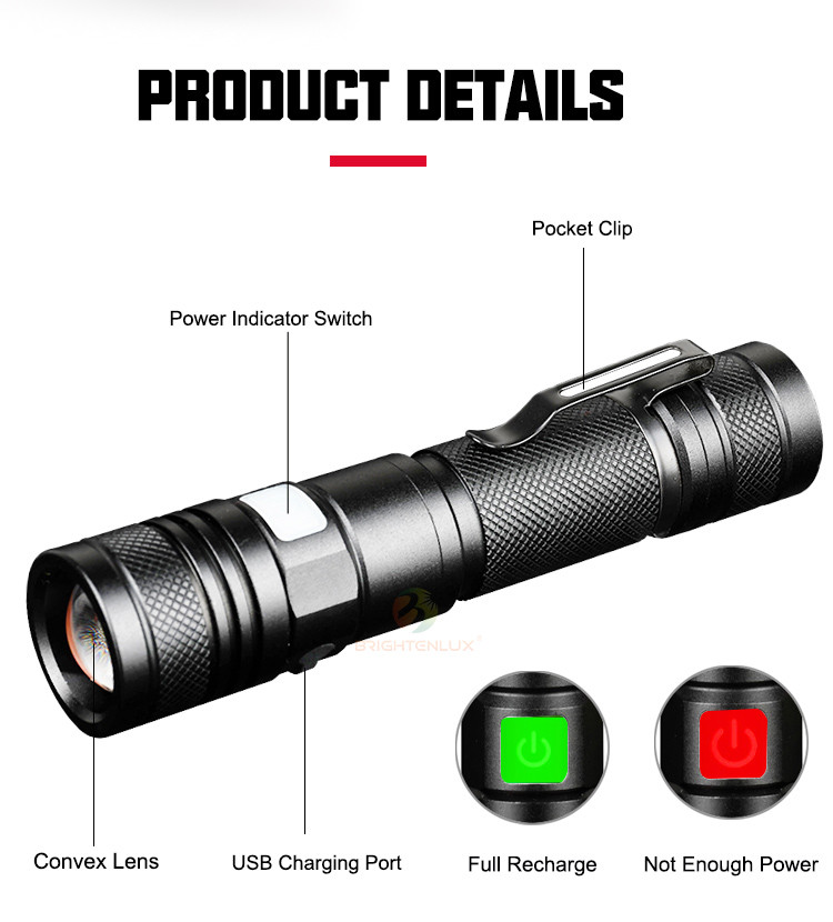 Buy Brightenlux Rechargeable Torch Light Price Mini Tactical ...