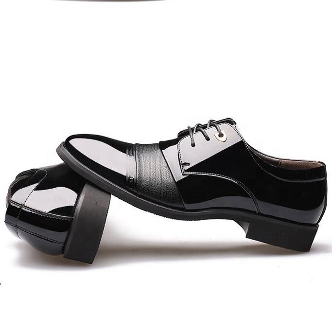 Business mens leather shoes 2021 spring casual artificial leather shoes stitching low-key connotation leather shoes breathable