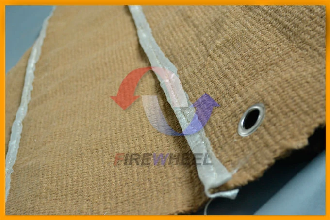 C105SV-WB 3mm Thickness Vermiculite Coated Ceramic Fiber Cloth with S.S Wire Welding Blanket