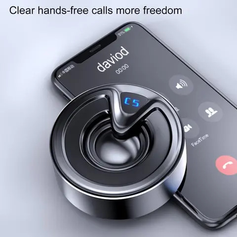 Buy C5 Tws Metal Round Mini Bt V5.0 Wireless Aluminum Alloy Heavy Bass ...