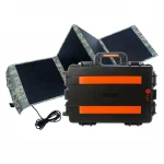 Camping power bank High Capacity battery 220v ac 12v dc power supply outdoor solar power bank with adapter