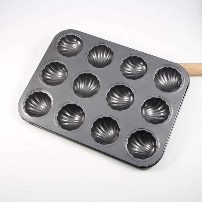 Carbon steel shell shape cake baking mold