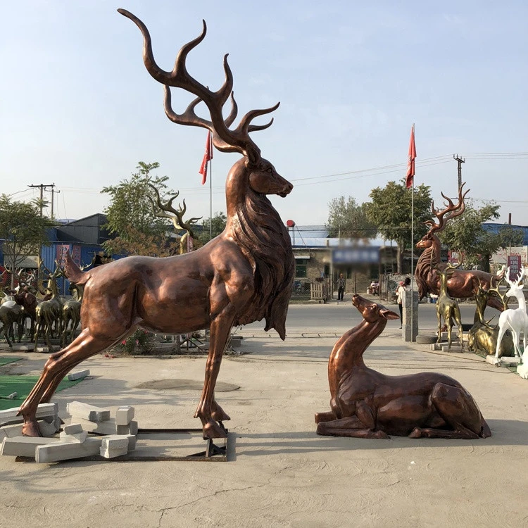 Casting metal craft animal art statue bronze elk sculpture